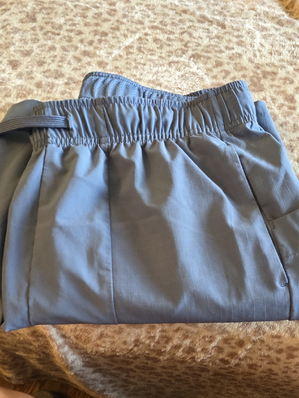 Athletic Works Gray-Blue Elastic Waist Boys Shorts